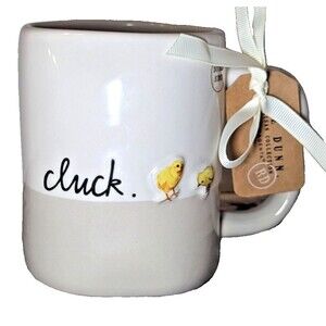 Rae Dunn by Magenta Chicken Cluck Coffee Tea Mug Farmhouse Chicks Ceramic NEW